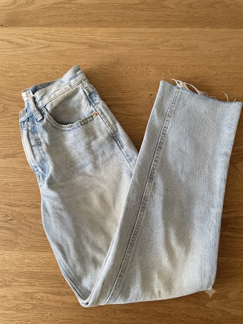 stradivarius Light Blue High-Rise Jeans